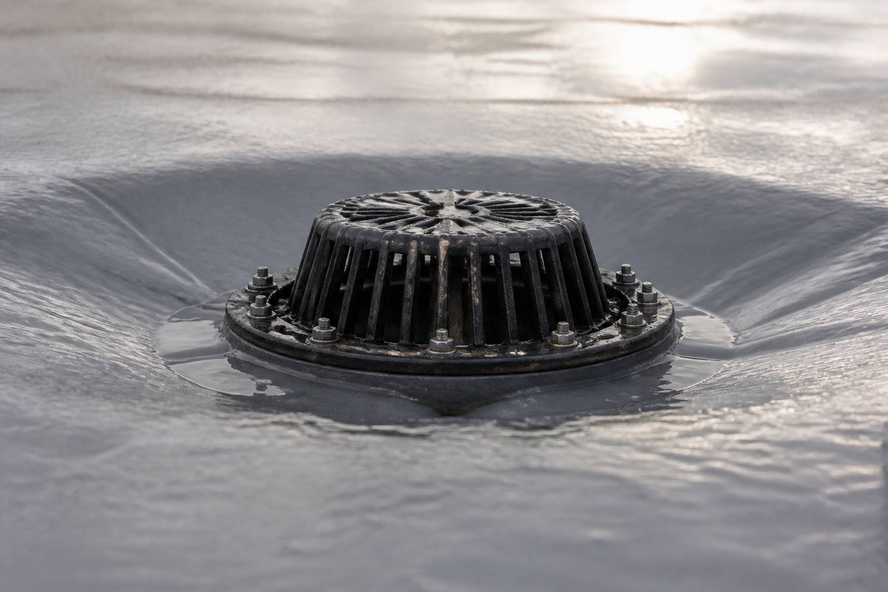 Commercial roof detail related to preventive maintenance